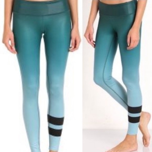 ALO Yoga Pants - Alo Yoga Green Ombré Airbrush Leggings